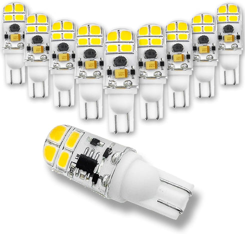 KAKEMONO T5 T10 Wedge Base 2W LED Bulb for 12V 24volt Landscape Path Light, 921 922 912 194 168 T10 wedge RV Camper Trailer Motorhome Marine Boat ...