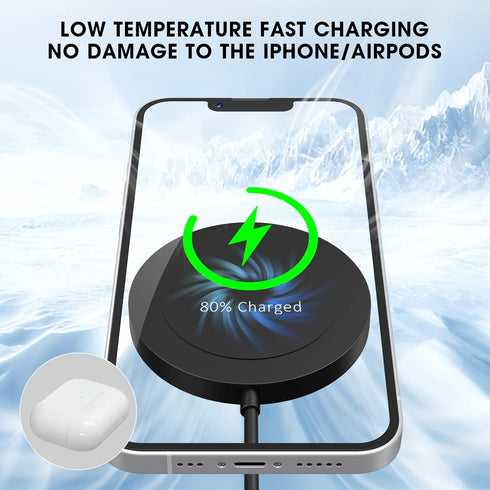 Magnetic Wireless Charger: Mag-Safe iPhone Charging Pad Compatible with iPhone 15 Pro Max Plus 14 Pro Max Plus 13 Pro Max 12 Pro Max - Mag Charger...