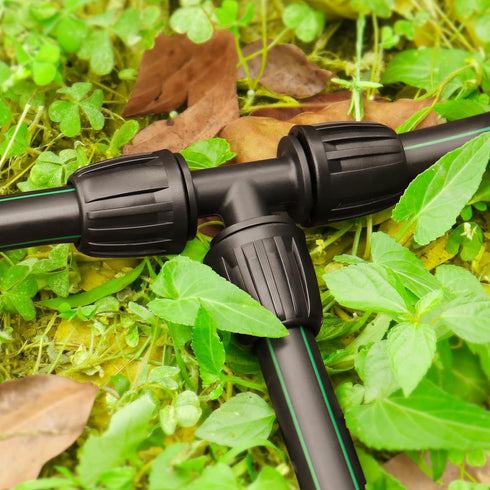 Drip Irrigation Fittings for 1/2 Inch Drip Tubing (1/2" ID x 0.65" OD)?1/2'' Drip Line Tees Anti-drop Locked Nut Barbed Tee Connectors Garden Irri...