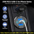56W USB C Car Charger Socket, Ouffun Aluminum Metal 12V/24V Multiple USB Outlet PD 20W USB-C and Dual QC3.0 Ports with Power Switch USB Port 12V S...