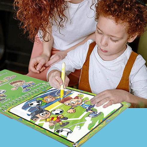 3 Pack Water Coloring Books for Toddlers, Reusable Paint with Water Books for Kids Ages 3-5, Water Painting Book Educational Learning Toddlers Tra...