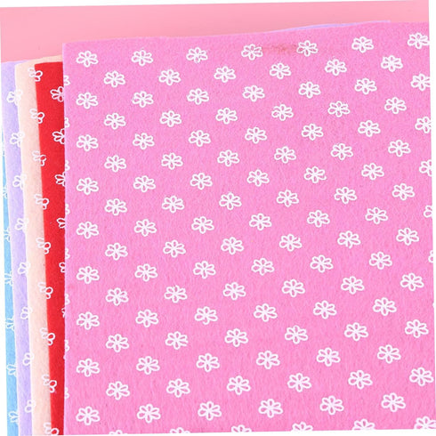 20pcs 15x15 Cm Thick Felt Nonwoven Fabric - Flower Dot Design for DIY Sewing Projects - Kids Crafting - Patchwork Felt Fabric Sheet for Embroidery...
