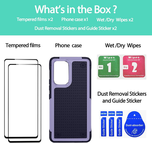 Jeylly for Samsung Galaxy A52 / A52 5G / A52s 5G Case, Heavy Duty Shockproof Full Protective Galaxy A52 Phone Case, Support Wireless Charging, Des...