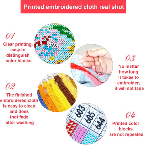 51buyoutgo City Landscape Cross Stitch Kits, 11 ct Easy Funny Preprinted Pre Printed Counted Stamped Cross Stitch Kits for Beginners Adults, 11ct ...