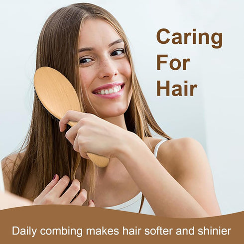 Hair Brush, Boar Bristle Hair Brushes for Women men Kid, Boar & Nylon Bristle Brush for Wet/Dry Hair Smoothing Massaging Detangling, Everyday Brus...