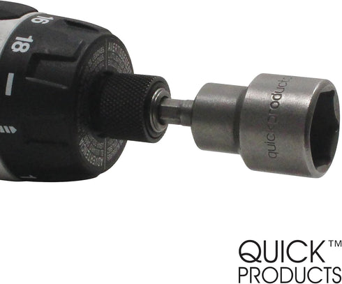 Quick Products QPLSJS Deluxe Quick-Connect Heavy-Duty Scissor Jack Leveling Socket for Power Drill - Each...