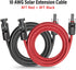 10 AWG Solar Extension Cable 8FT Black + 8FT Red, Ultra Solar Panel Wire Male to Female Tinned Copper Wire for Solar Panel, Automotive, RV, Boat, ...