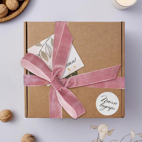 Pink Velvet Ribbon 1 Inch x 50 Yards, Glitter Velvet Wired Ribbon for Gift Wrapping, DIY Crafts, Hair Bows, Choker, Wedding Flower, Bouquet, Wreat...