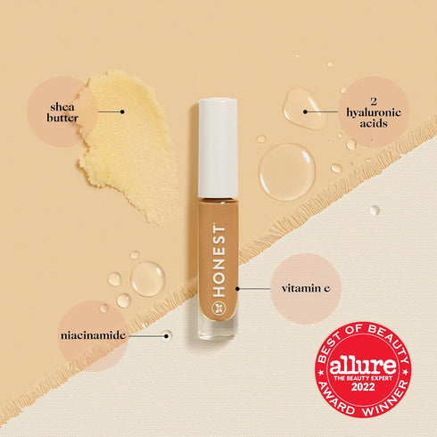 Honest Beauty Fresh Flex Concealer with Niacinamide + Vitamin E + Hyaluronic Acid | Vegan + Cruelty free | Cream, 0.17 fl oz...