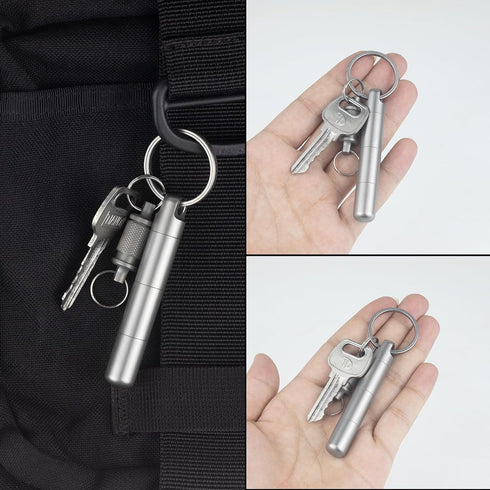 ThruNite Portable Titanium Pill Case 3 Layers Pill Container Waterproof Pill Organizer Holder for Travel Keychain EDC Daily Personal Care Outdoor ...