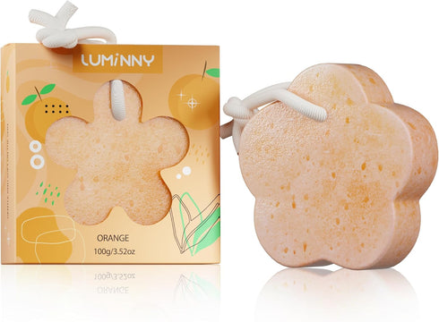 Organic Exfoliating Infused Body Wash Sponge Buffer. Your Daily Bath & Travel Essential. Pre Soaped Scented Shower Sponge Soap for Body Washes & C...