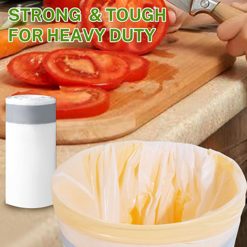 15 Gallon Tall Kitchen Trash Bags Drawstring - 1.2 Mil Thick White Garbage Bag for Office Kitchen, 45 Count...