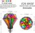 Dimmable Stained Glass LED Light Bulb,Diamond Shape LED Bulb, E26 Base 6 Watts G95 Shape LED Light Bulbs, for Home Party,Recreation Room,Balcony,G...