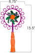 ArtCreativity Windmill Bubble Wand, 15.5 Inch Bubble Blower and Pinwheel Spinner for Kids with Solution in Handle, Outdoor Activity for Summer and...