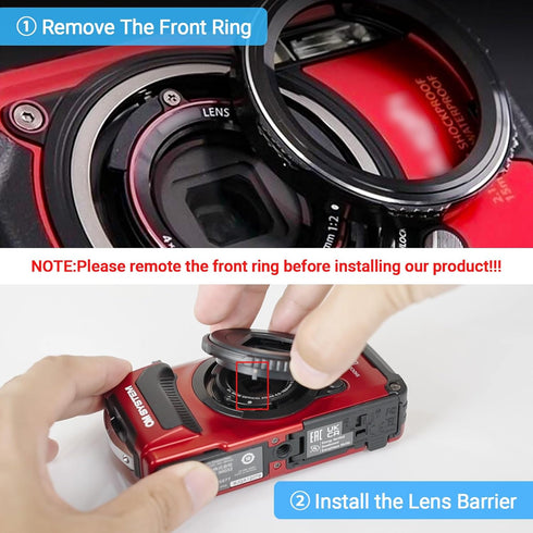 Lens Protector Cover for Olympus TG-7 TG-6 TG-5 TG-4 TG-3 TG-2 and TG-1 Camera, Rotating Lens Cap, Replaces Olympus LB-T01 Lens Barrier...