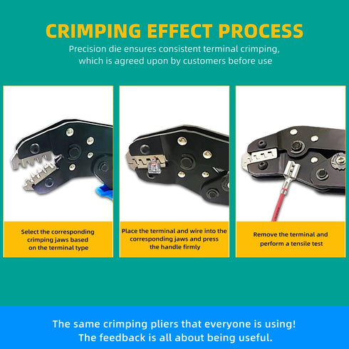 SN-58B Crimping Tool?Ratcheting Wire Crimper Tool 0.25-1.5MM² 24-16AWG for Dupont,TE,JST,Molex Terminal...
