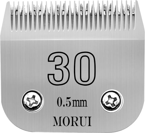 morui Detachable Pet Dog Clipper Blades Carbon-Infused Steel Blade and Stainless Steel UltraEdge Series Blade 30 Cut Length 1/50"(0.5mm) Compatibl...