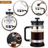 French Press Coffee Maker 21 oz, Cold Brew Heat Resistant Thickened Borosilicate Coffee Pot, Coffee Presses 600 ml, Tea and Frothed Milk Press (Bl...