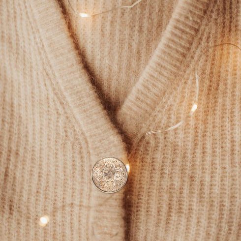 MILISTEN 30pcs Round Metal Hollow Out Button Coat Buttons Flat Buttons Jacket Button Trousers Buttons Sewing Buttons (Light Golden 20mm)...