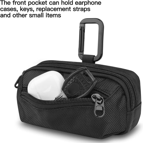 Xxerciz Carrying Case for Garmin Heart Rate Monitor Chest Strap, Nylon Sport Storage Bag with Carabiner Protective Pouch for Outdoor Running Sport...