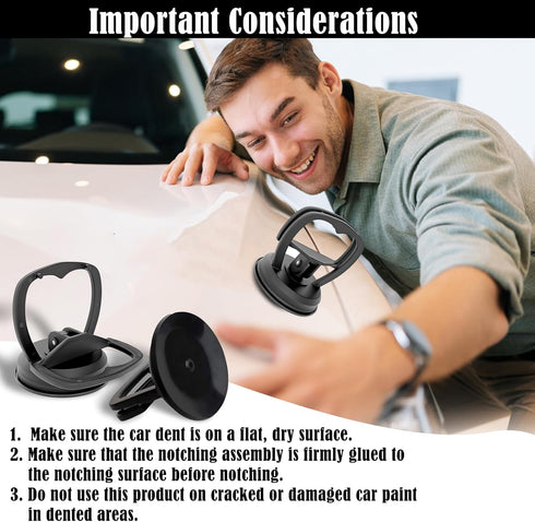 2 Pcs Car Dent Puller Removal Tools Kit, Powerful Puller for Window Handle, Refrigerator Dryer Door Handle Mirror Mobile Phone Tablet Disassembly ...