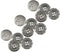 RECHERE 12 PCS Antique Braided Pattern Metal Flat Buttons 4-Hole Craft for DIYS Sewing Embellishment (Antique Silver,21mm)...