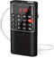 Mini Pocket FM Walkman Radio Portable Battery Radio with Recorder, Lock Key, SD Card Player, Rechargeable Battery Operated, by PRUNUS(NO AM)...