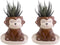 Cute Animal Ceramics Planter Small Succulent Pot Cartoon Shaped Plant Pot for Mini Plants Flower Cactus, Smooth Shiny Ceramic - Plants Not Include...
