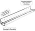 AMT 6 Pack Acrylic Floating Shelves, 15" L x 1.8" W, Clear Bathroom Wall Shelf, Bookshelves, Invisible Display for Office, Bedroom, Small Gap Allo...
