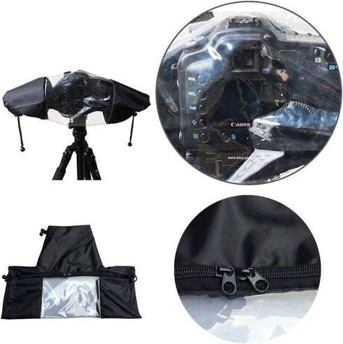 WANBY Waterproof Camera Rain Cover Professional Soft Black Camera Rain Covers for All DSLR SLR Cameras...
