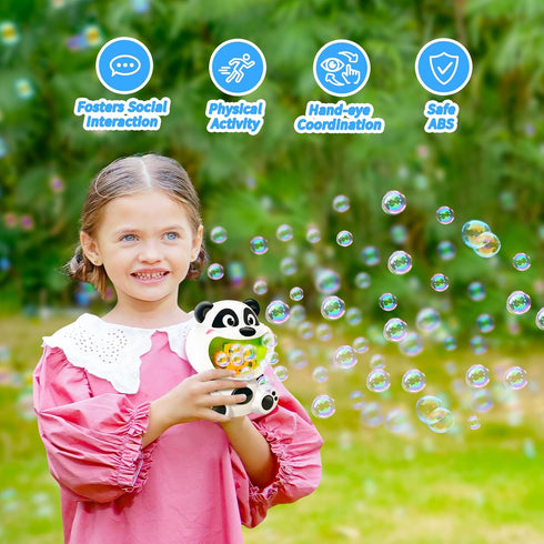 Panda Bubble Machine Toys for Toddlers 1-3 Kids Bubble Maker Blower with 4oz Bubble Solution Ideal Outdoor Party Toys Gift for Toddlers 1-3...
