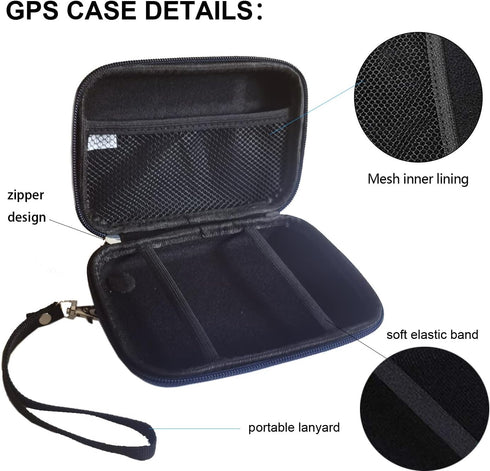 5 Inch GPS Case Hard Shell GPS Carrying Case Storage Bag Protective Case Compatible with Garmin Zumo XT Nuvi 44 52LM 55LM 57LM 2595 2589LMT Garmin...