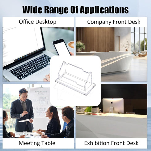 Acrylic Business Card Holder Business Card Display Clear Business Desk Card Holder Acrylic Clear Card Holder Card Organizer for School Home and Of...