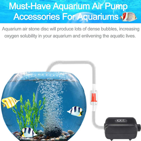 1.6 Inch Aquarium Air Stones Disc - Oxygen Diffuser Bubble Air Stone of Aquarium Air Pump Accessories for Nano Air Pumps Fish Tanks Buckets Small ...