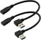 USB C Cable,USB Type C Female to USB 3.0 Male 90 Degree Adapter,5Gbps USB A 3.0 to USB Connector -2pcs for Laptop & Tablet & Mobile Phone by FENGQ...