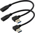 USB C Cable,USB Type C Female to USB 3.0 Male 90 Degree Adapter,5Gbps USB A 3.0 to USB Connector -2pcs for Laptop & Tablet & Mobile Phone by FENGQ...