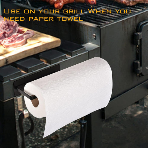 EASTTOWEST Magnetic Paper Towel Holder,Black Towel Bar Rack for Refrigerator BBQ Grills Griddles Toolbox RVs Tailgates,Heavy Duty Strong Magnet Ba...