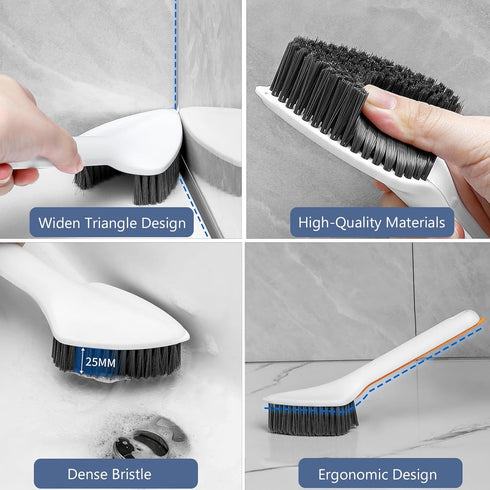 Crevice Cleaning Brush, Hard Bristle Crevice Cleaning Brush, 3 in 1 Cleaning Brushes for Household Use Multifunctional Gap Cleaning Brush for Bath...