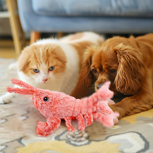 Mity rain Interactive Dog Toys, Wiggly Lobster Dog Toy to Keep Them Busy, Moving Dog Toys for Indoor&Outdoor, Rechargeable Floppy Pet Toys for Sma...