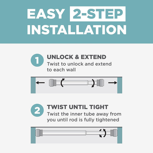 Zenna Home Adjustable Tension Shower Rod, 44" to 72", Bronze...