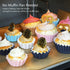 Caperci Grease-Resistant Navy Blue Mini Cupcake Liners 200 Counts - Heavy Duty Paper Muffin Baking Cups, Odorless, No Muffin Pan Needed, Easily Pe...