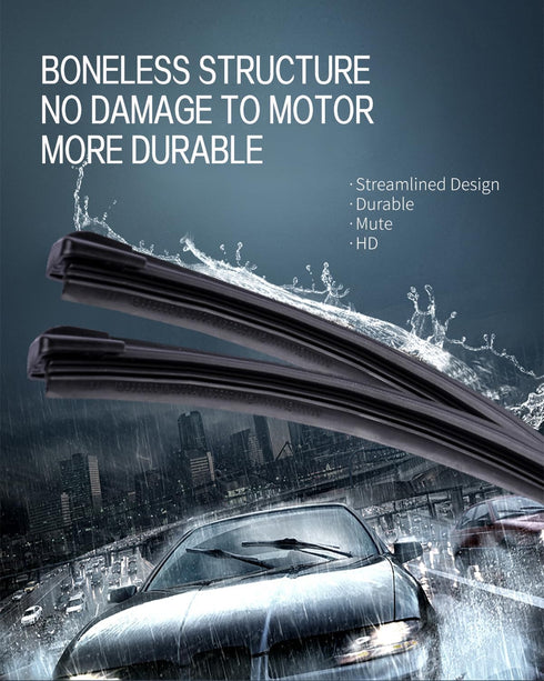 Replacement for Mazda 3 2010-2013 Silent Wipers -FAPIUO Front and Rear Windshield Wipers 24"/19"+14" Full Blade Set (3 Pack)...