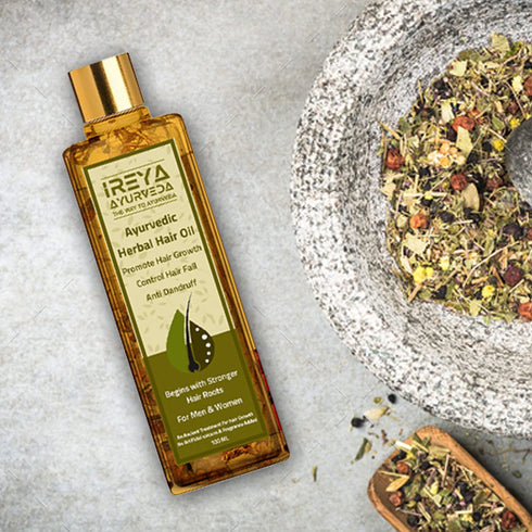 Herbal Hair Oil Ayurvedic Raw Herbs Mix Oil Multipurpose Hair Oil for Hair Growth and Anti Dandruff, Hair Fall Control, Thick and Long Hair 100ml...