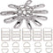 Swivel Lobster Clasps Clips Lanyard Snap Hook and Slide Buckles and Metal D Ring Semi-Circular D Ring for Handbag Bags Cat Dog Collar Buckles Ring...