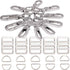Swivel Lobster Clasps Clips Lanyard Snap Hook and Slide Buckles and Metal D Ring Semi-Circular D Ring for Handbag Bags Cat Dog Collar Buckles Ring...