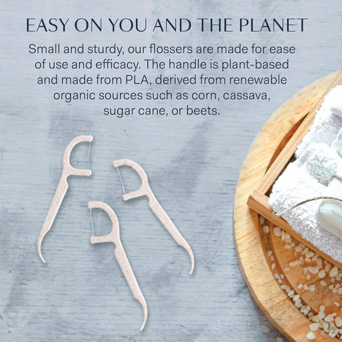 Better & Better Floss Picks (Box of 200) | Unflavored Vegan Dental Floss Picks for Adults & Kids | Biodegradable Plant-Based Handles & Sturdy Flos...