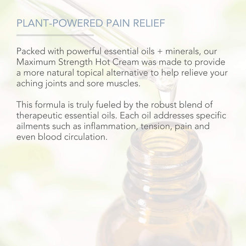 Pure Body Naturals Max Strength Hot Cream - Natural Muscle Pain Relief Cream for Sore Muscles, Arthritis Pain, Sports Injuries, Chronic Pain, and ...