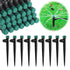 Drip Irrigation Emitters for 1/4" Drip Tubing,5.5" Stake with Adjustable Automatic Irrigation Drippers for (4-7mm) Garden Watering System. (50pcs-...