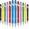 Tenare 12 Pieces Ballpoint Pen with Stylus Tip, 1.0 mm Black Ink Metal Pen Stylus Pen for Touch Screens, 2 in 1 Stylus Ballpoint Pen (Bright Color...