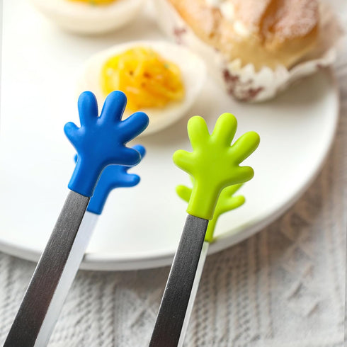 Shindel 8PCS Small Food Tongs, Mini Stainless Steel Tongs with Silicone Tips, for Cooking Grilling BBQ Buffet, 5 inch?8 Colors...